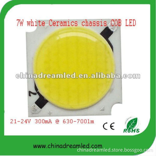 7W Cool White Ceramic COB LED, Chimei Chip, 21-24V